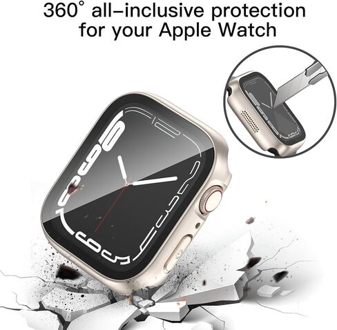 [2024 Honeycomb Design] Kedoushi 3 Pack Waterproof Case for Apple Watch Series 6 5 4 SE 40mm with Tempered Glass Screen Protector, Protective Face Cover for iWatch 40 mm Black/Black/Clear in Saudi Arabia