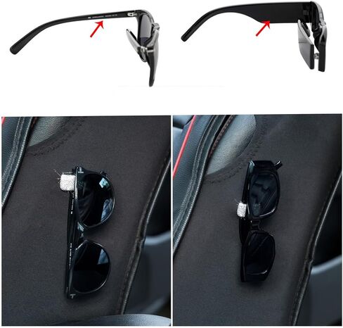 Car Sunglasses Holder Glasses Eyeglasses Hanger Hooks Pink Bling Diamond Rhinestone Decorations for Car Dashboard Door Decors in Kuwait