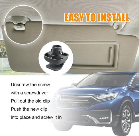 2 Pcs Interior Sun Visor Hook Clip Bracket, Car Sunvisor Retainer Hanger Replacement Parts, Part Number 88217S01A01ZA 88217S04003ZA for Honda Civic Fit Odyssey Accord Ridgeline Pilot CR-V in Saudi Arabia