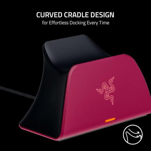 Razer Quick Charging Stand for PlayStation 5: Quick Charge - Curved Cradle Design - Matches PS5 DualSense Wireless Controller - One-Handed Navigation - USB Powered - Black (Controller Sold Separately) in Saudi Arabia
