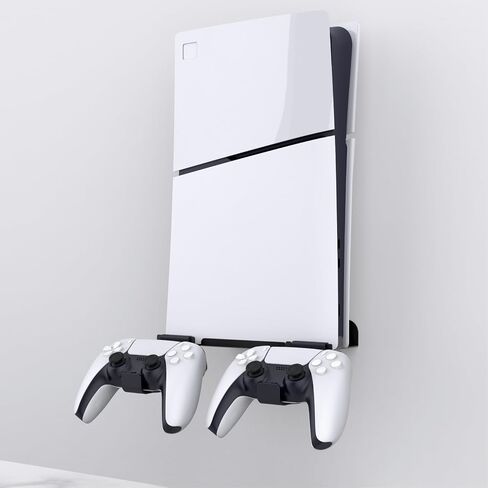 Volicrt Wall Mount Kit Compatible with Playstation 5 Slim Console (Disc and Digital Edition);Wall Mount Kit with 2 Detachable Controller Holder in Saudi Arabia