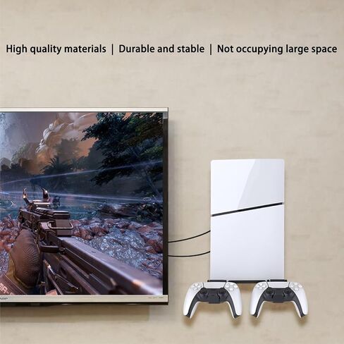 Volicrt Wall Mount Kit Compatible with Playstation 5 Slim Console (Disc and Digital Edition);Wall Mount Kit with 2 Detachable Controller Holder in Saudi Arabia