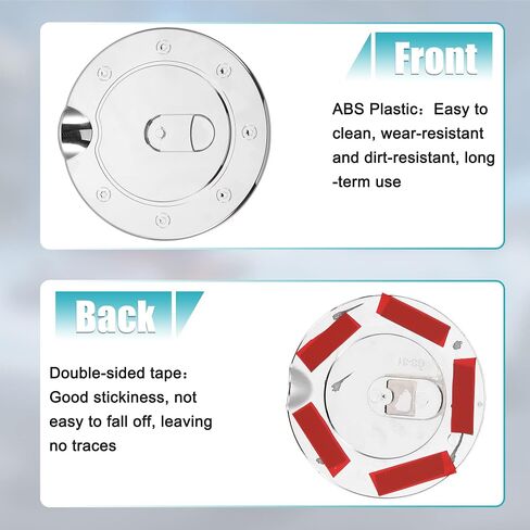 X AUTOHAUX Chrome Plated Fuel Tank Filler Cap for Chevrolet C2500 1988-1998 for GMC Yukon Gas Door Filler Accessories Cover Replacement Silver Tone in Saudi Arabia