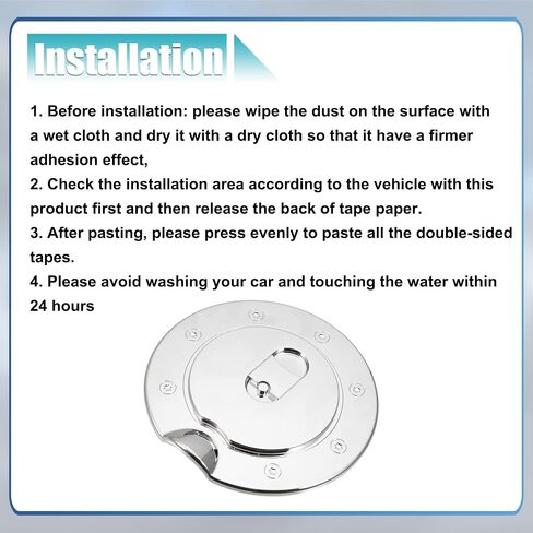 X AUTOHAUX Chrome Plated Fuel Tank Filler Cap for Chevrolet C2500 1988-1998 for GMC Yukon Gas Door Filler Accessories Cover Replacement Silver Tone in Saudi Arabia