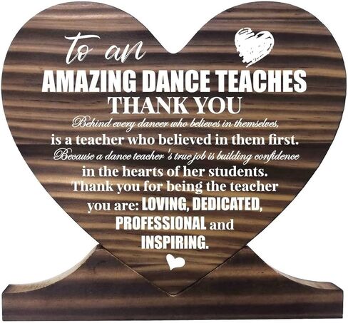 Dance Teacher Gifts Printed Wood Plaque, Gift Wood Plaque Heart, Heart Wood Sign, Dance Recital Gift for Teacher Wooden Plaque Home Decor Sign, Gift for Dance Teacher, Gift for Her, Christmas in Saudi Arabia