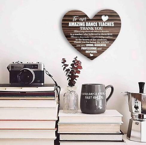 Dance Teacher Gifts Printed Wood Plaque, Gift Wood Plaque Heart, Heart Wood Sign, Dance Recital Gift for Teacher Wooden Plaque Home Decor Sign, Gift for Dance Teacher, Gift for Her, Christmas in Saudi Arabia