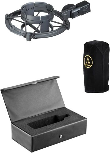 Audio-Technica AT4040 Side Address Cardioid Condenser Microphone Bundle with Boom Mic Stand, 10-Foot XLR Cable, and Polishing Cloth in Saudi Arabia