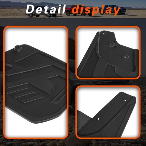 اللوحات الطينية للشاحنات، واقيات الطين المتوافقة مع Chevy Colorado 2023 2024 مع Fender Flare 4pcs Splash Guards أمامي وخلفي (جانب السائق والراكب) in Kuwait