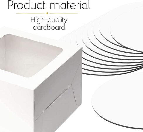 BELMAKS 25PCS White Cake Boxes with Window Bakery Boxes 6x6x4 Inch Cookie Boxes Dessert Boxes for Chocolate Cake Boxes Cookie for Candy in Saudi Arabia