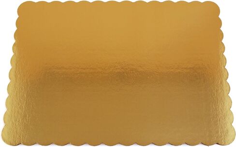 صينية Southern Champion 1665، وسادة كعكة مموجة مزدوجة الجدار، نصف ورقة، ذهبي معدني، مقاوم للدهون، طول 48.26 سم × عرض 35.56 سم (علبة مكونة من 25 قطعة) in Kuwait