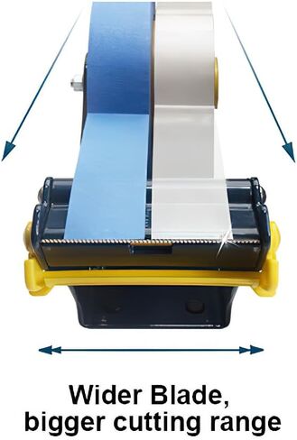Excell ET-12281 Extra Wide Bench Tape Dispenser; 3" Core Diameter; Desktop Model; Compatible with 1" and 2" Roll Widths; Constructed with Heavy Duty Metal; Tape not Included in Saudi Arabia