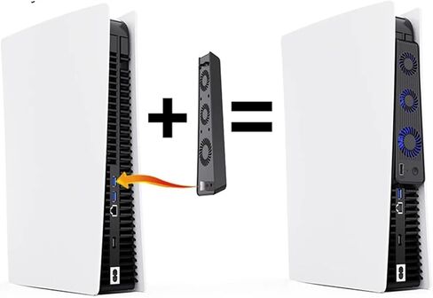 مروحة تبريد لملحقات PS5، مع نظام تبريد USB ممتد فعال متوافق مع قرص وحدة التحكم Playstation 5 والإصدار الرقمي in Kuwait