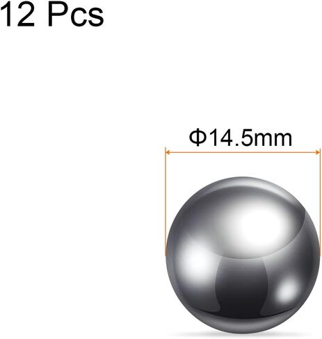 12pcs Precision Balls 14.5mm Diameter G10 Chrome Steel Ball for Bearings, Silver in Saudi Arabia