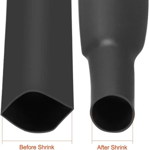 uxcell Heat Shrink Tubing 1/2-inch(12mm) Dia 19mm Flat Width 2:1 Heat Shrink Tube Wire Wrap 33ft Yellow in Saudi Arabia