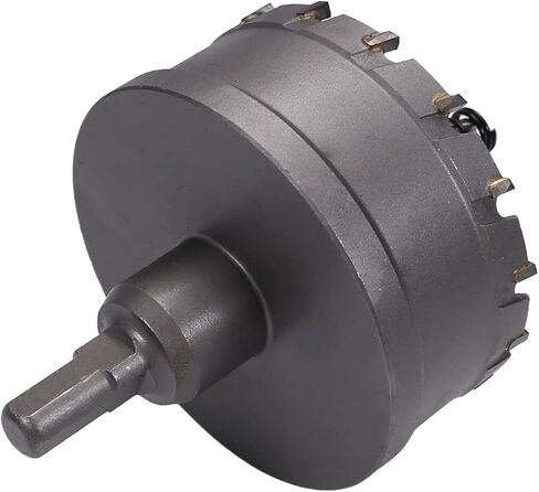 Auniwaig 55mm/2.17" Carbide Hole Cutter, 25mm/1" Deep TCT Hole Saw, Carbide Tipped Hole Cutter Opener, for 5mm Stainless Steel Metal Plate Aluminum in Saudi Arabia