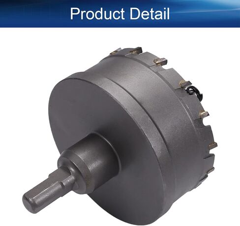 Auniwaig 55mm/2.17" Carbide Hole Cutter, 25mm/1" Deep TCT Hole Saw, Carbide Tipped Hole Cutter Opener, for 5mm Stainless Steel Metal Plate Aluminum in Saudi Arabia