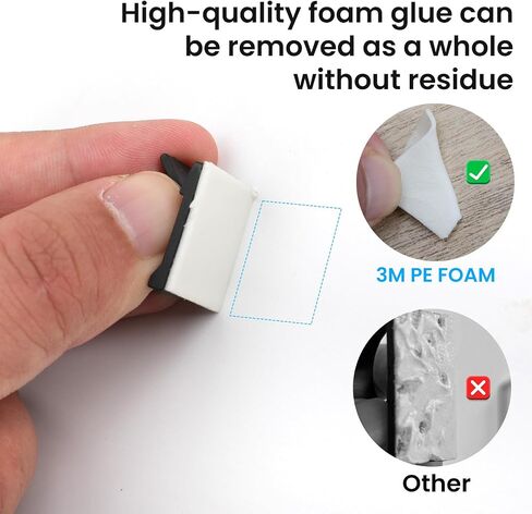 Cable Management Clip,60Pcs White Medium,Cord Organizer for HDMI,Light String,Dash Cam,Power Plug,Extension Cord, Ethernet Cable, TV Coax, Electric Wires,Cable Management Under Desk, Wall,Car in Kuwait