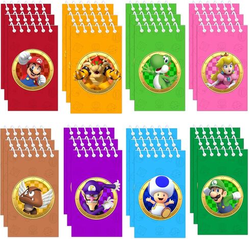 24 Pcs Mini Notepads Multicolor Style Pocket Notebooks for Kids Spiral Mini Notebook Party Favor Game Theme Birthday Gift Classroom Rewards Party Supplies, 8 Styles in Saudi Arabia