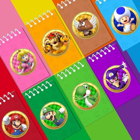 24 Pcs Mini Notepads Multicolor Style Pocket Notebooks for Kids Spiral Mini Notebook Party Favor Game Theme Birthday Gift Classroom Rewards Party Supplies, 8 Styles in Saudi Arabia