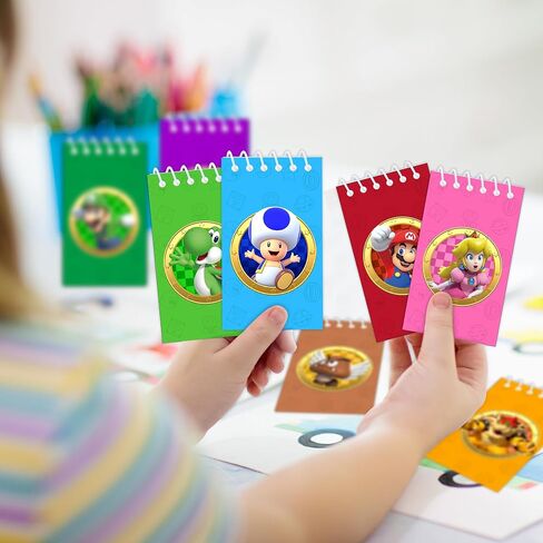 24 Pcs Mini Notepads Multicolor Style Pocket Notebooks for Kids Spiral Mini Notebook Party Favor Game Theme Birthday Gift Classroom Rewards Party Supplies, 8 Styles in Saudi Arabia