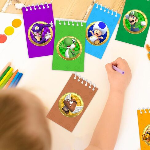 24 Pcs Mini Notepads Multicolor Style Pocket Notebooks for Kids Spiral Mini Notebook Party Favor Game Theme Birthday Gift Classroom Rewards Party Supplies, 8 Styles in Saudi Arabia