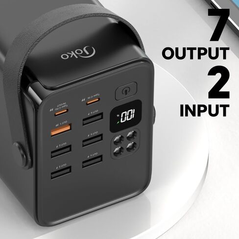 JOKO 70000mAh Power Bank High Capacity 20W PD 3.0 Fast Charging 22.5W Max Large Power Bank,7 Outputs 2 Inputs,LED Display,USB-C Battery Packs for iPhone, Samsung, Outdoors，Camping in Saudi Arabia