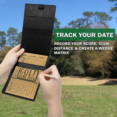 montela golf Scorecard Holder Leather Golf Yardage Book Cover Ace Poker Golf Scorecard Book in Saudi Arabia