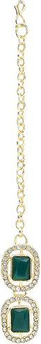 I Jewels Gold Plated Indian Wedding Bollywood Stone Choker Necklace Jewellery With Earring & Maang Tikka Set For Women & Girls in Saudi Arabia