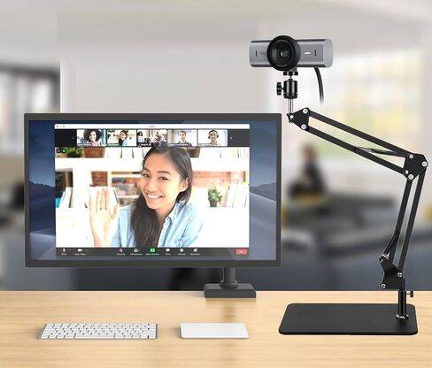 حامل كاميرا الويب AceTaken MX Brio، حامل ذراع الطاولة لكاميرات الويب Logitech MX Brio 4K، Biro 4K، Brio 500 (أسود) in Saudi Arabia