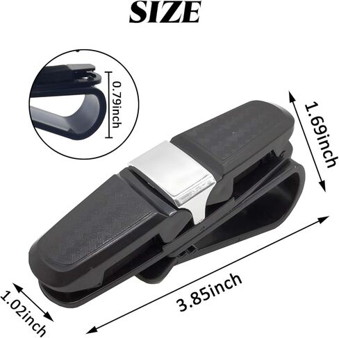 8 قطع من حوامل النظارات من رون يونج لواقي الشمس للسيارة وحامل النظارات الشمسية ومشبك تعليق النظارات للسيارة، حامل نظارات السيارة بمشبك مزدوج الأطراف مع مشبك بطاقة التذكرة in Kuwait