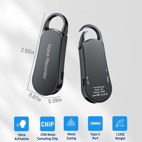 126GB Voice Recorder, Digital Voice Recorder with Noise Reduction and USB-C Port for Work Lectures Meetings Interviews in Saudi Arabia