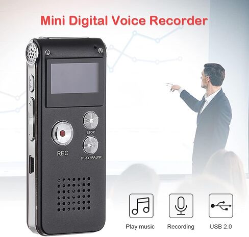 مسجل صوت رقمي مسجل صوت صغير مطور مع MP3 وUSB للمحاضرات والاجتماعات والمقابلات...8 جيجابايت in Kuwait