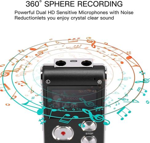 مسجل صوت رقمي مسجل صوت صغير مطور مع MP3 وUSB للمحاضرات والاجتماعات والمقابلات...8 جيجابايت in Kuwait