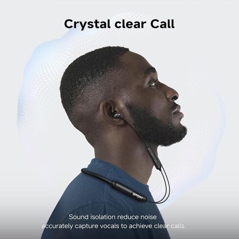 سماعات رأس بلوتوث CXK بشريط حول الرقبة، سماعات بلوتوث 5.3 لاسلكية 80 ساعة وقت تشغيل طويل جدًا، سماعات أذن ستيريو مع ميكروفون، سماعات أذن مقاومة للماء IPX6، سماعات أذن بشريط حول الرقبة للرياضة والأعمال in Kuwait