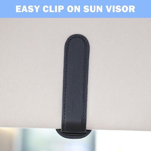 XYZCTEM Sunglass Holder for Car, Bling Glasses Holder for Car Sun Visor, 2PCS Handcrafted Crystal Rhinestones Fashion Car Sunglasses Mount, Auto Interior Accessories for Women Girl (Black/Black) in Saudi Arabia