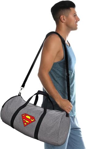Superman Classic S-Shield Logo Lightweight Duffel Bag for Sports and Gym Packable for Travel in Saudi Arabia