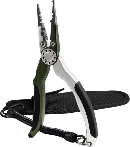 Professional Saltwater/Freshwater Fishing Pliers Hook Remover Fishing Line Cutters with Sheath and Lanyard in Saudi Arabia