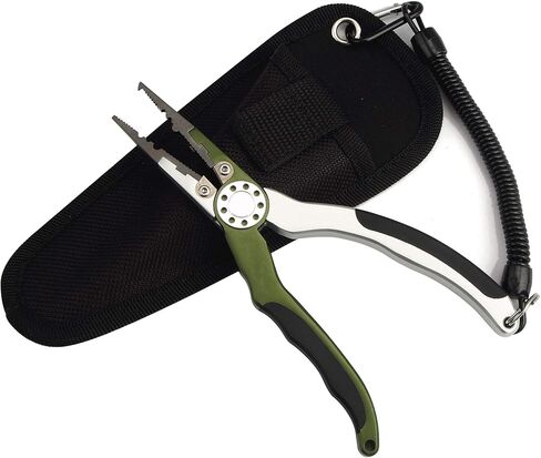 Professional Saltwater/Freshwater Fishing Pliers Hook Remover Fishing Line Cutters with Sheath and Lanyard in Saudi Arabia