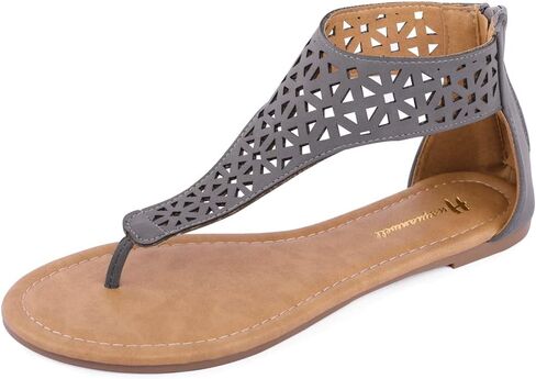 Women's Thong Flat Sandals T-Strap Sandals Ankle Strap Strappy Sandals Summers Sandals in Saudi Arabia