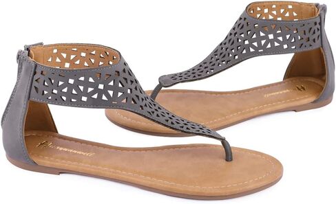 Women's Thong Flat Sandals T-Strap Sandals Ankle Strap Strappy Sandals Summers Sandals in Saudi Arabia