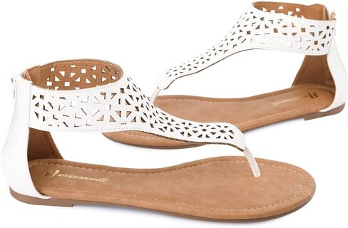 Women's Thong Flat Sandals T-Strap Sandals Ankle Strap Strappy Sandals Summers Sandals in Saudi Arabia
