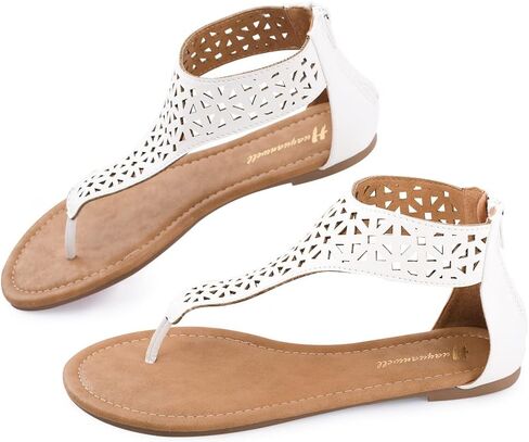 Women's Thong Flat Sandals T-Strap Sandals Ankle Strap Strappy Sandals Summers Sandals in Saudi Arabia