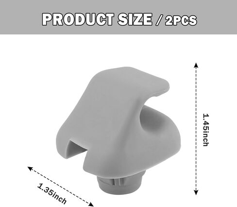 2PCS Sun Visor Clip,Durable Car Visor Clip Hook Replacement OEM#88217S01A01ZA,88217S04003ZA,Premium Car Visor Accessories Compatible with Honda Civic Accord Odyssey (Gray) in Saudi Arabia