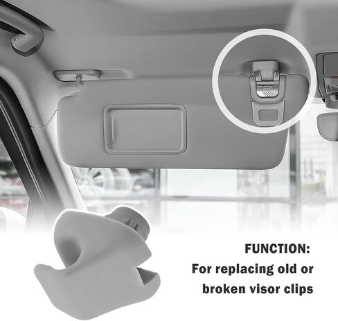 2PCS Sun Visor Clip,Durable Car Visor Clip Hook Replacement OEM#88217S01A01ZA,88217S04003ZA,Premium Car Visor Accessories Compatible with Honda Civic Accord Odyssey (Gray) in Saudi Arabia