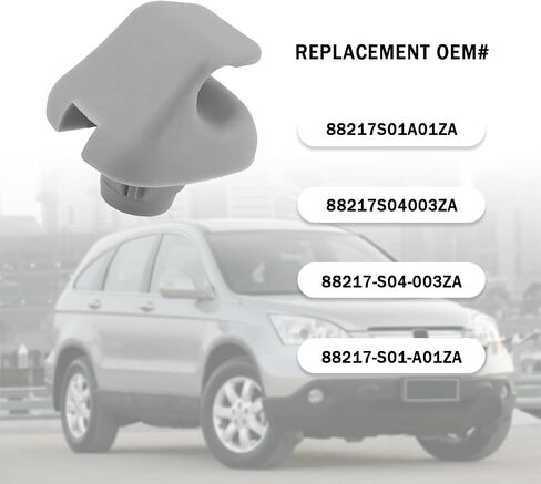 2PCS Sun Visor Clip,Durable Car Visor Clip Hook Replacement OEM#88217S01A01ZA,88217S04003ZA,Premium Car Visor Accessories Compatible with Honda Civic Accord Odyssey (Gray) in Saudi Arabia