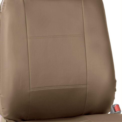FH Group Front Set PU Leather Car Seat Covers for Low Back Seat with Removable Headrest, Universal Fit, Airbag Compatible Seat Cover for SUV, Sedan, Black in Saudi Arabia