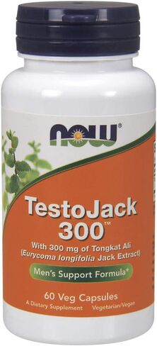 NOW Supplements, TestoJack 300™ with 300 mg of Tonkat Ali (Eurycoma longifolia Jack Extract), 60 Veg Capsules in Saudi Arabia