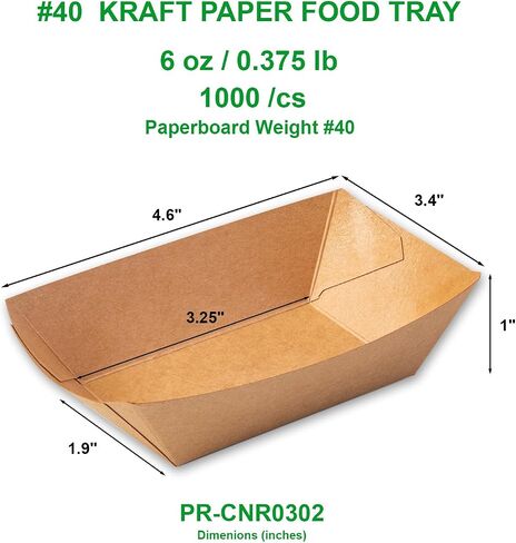 Party Essentials #50 Kraft Paper Food Tray, 8 OZ. 1000/CS in Saudi Arabia