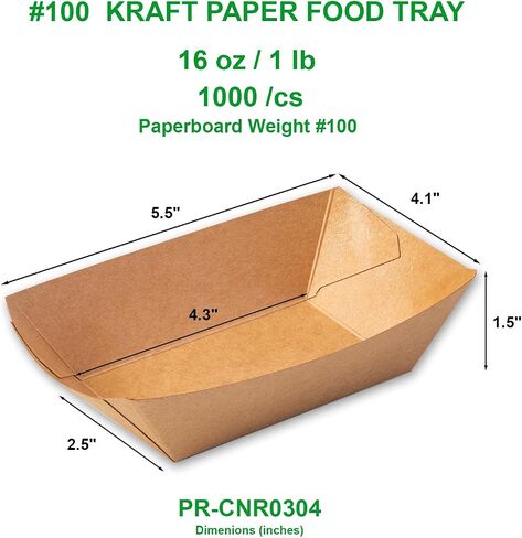 Party Essentials #50 Kraft Paper Food Tray, 8 OZ. 1000/CS in Saudi Arabia