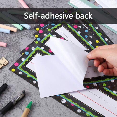 50 Pieces Chalkboard Brights Reference Name Plates Colorful Flat Name Plates Manuscript Nameplates Self Adhesive Desk Plates Nameplates for Students Teachers School Classroom Supplies in Saudi Arabia
